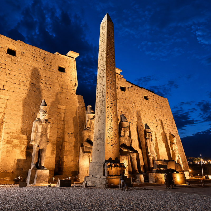 Luxor Temple After Dark